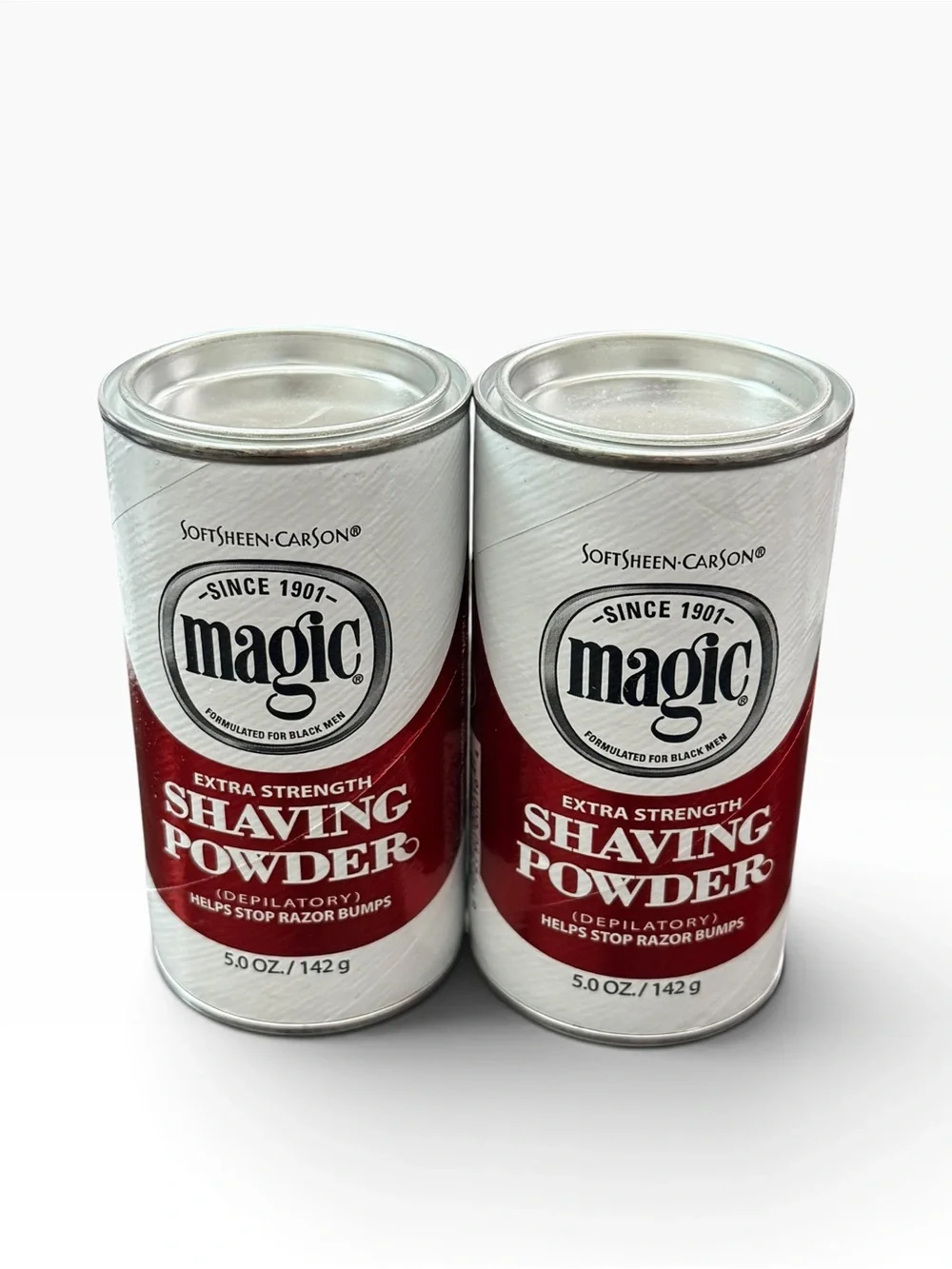 2 SoftSheen Carson Magic Shaving Powder Extra Strength Shave 5 oz New Lot